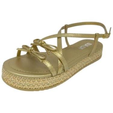 Imagem de Sandália Feminina Flatform Macia com Laços Delicados Sua Cia-Feminino