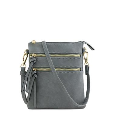 Imagem de Bolsa transversal funcional com vários bolsos, Cinza