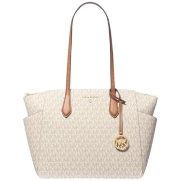 Imagem de Michael Kors Bolsa Marilyn média com zíper superior, Baunilha/Bolota, One Size