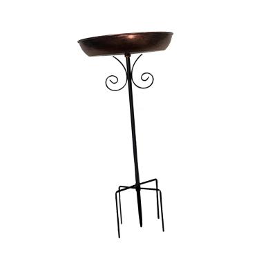 Imagem de Generic Alimentador de pássaros, banho de pássaro, prato de bebedor, decoração de metal, bawada de tigela de tigela Bird Bird para em casa fora do