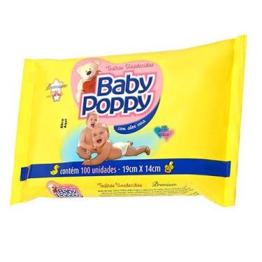 Imagem de Toalha Umedecida Premium Baby Poppy Com 100 Unidades