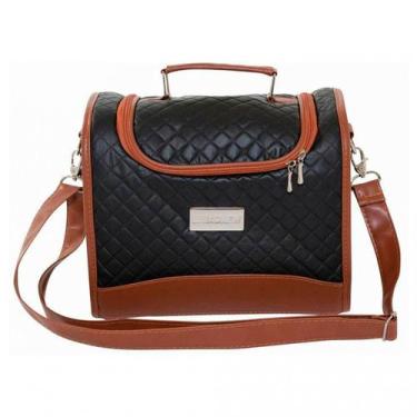 Imagem de Bolsa Térmica 4 Potes - Preta com Marrom Classic - Padrão: Único - Bag