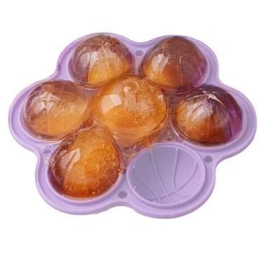 Imagem de Forma de Gelo Bandeja Silicone Bebida Coquetel Cha Drink Formato Bola 