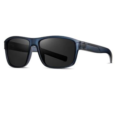 Imagem de VFDHN Óculos de sol polarizados femininos UV400 masculinos com armação de PC para motocross e áreas externas (cinza, azul e cinza)