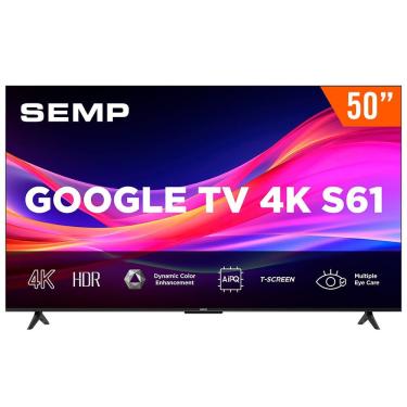 Imagem de Smart TV 50&quot; Google TV LED Ultra HD 4K Semp 50S61 3 HDMI 1 USB Bluetooth HDR10 Bivolt