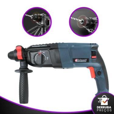 Imagem de Martelete Furadeira Impacto 1200W 12 Peças Maleta - Nakasaki, 110V