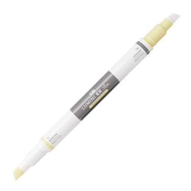 Imagem de Marca-Texto CIS Lumini EX Slim, Duas pontas, Marca e Apaga, Amarelo, Caixa com 6 unidades