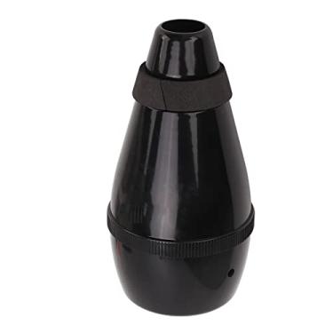 Imagem de Silenciador leve para prática de trompete – mudo ABS fechado para iniciantes, jazz e aprendizagem (preto)