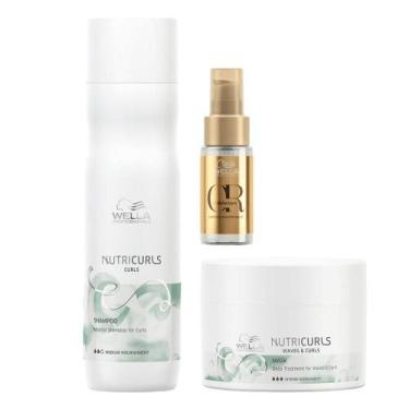 Imagem de Wella NutriCurls Shampoo 250ml, Máscara 150ml e Óleo 30ml