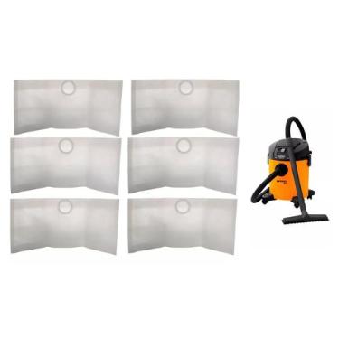 Imagem de Kit com 6 sacos descartaveis aspirador de pó lavor kronos 23