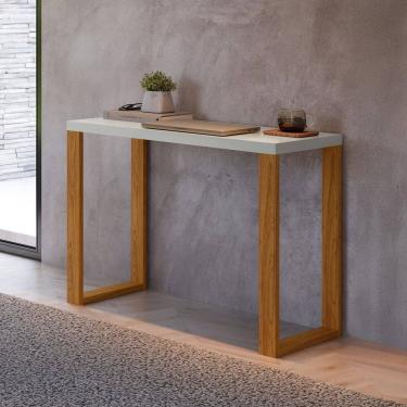 Imagem de Escrivaninha para Escritório 100% Mdf Industrial Freijó /Off White