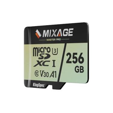 Imagem de MIXAGE Cartão de memória MicroSDXC de 256 GB U3 V30 A1 UH-I, 100 MB/s leitura 60 MB/s gravação 4K UHD para telefones Android, consoles de jogos, câmeras de ação de segurança Dash Cam