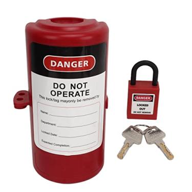 Imagem de Conjunto de dispositivos de bloqueio de plugue de bloqueio de plugue elétrico universal para eletrodomésticos industriais Air Condicionado Máquina de lavar Projeto Rotativo