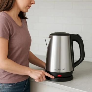 Imagem de Chaleira Jarra Bule Garrafa de Café Saara Elétrica Inox Desligamento Auto Isotermico Prateada 1,8 Litros Premium 127V