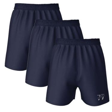 Imagem de Kit 3 Calção Shorts Treino Futebol Esporte Academia Adulto - Sete Sete
