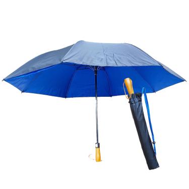 Imagem de Guarda Chuva Automático Médio com Armação e Varetas em Fibra: Tecido Duplo Reforçado + Capa de Transporte