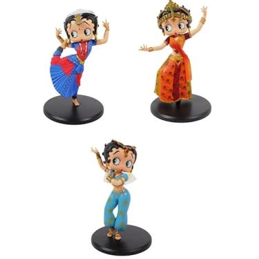 Imagem de OPO 10 - Set of 3 Figurines Compatible with Betty BOOP Dance: Bollywood + Bharata Natyam + Eastern - Height 5 inches - LBB3