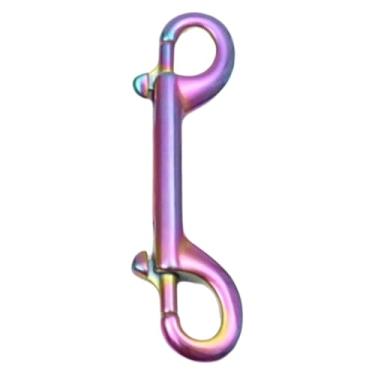 Imagem de Deevoka Fivela de fecho de gancho de pressão com parafuso de ponta dupla, fecho de fivela de aço inoxidável resistente para balde de água, coleira de cachorro, 115 Mm Colorido