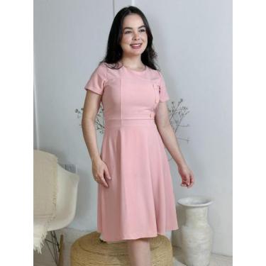 Imagem de Vestido Midi Godê Festa Social Elegante Moda Evangélica - Fashion, Ros