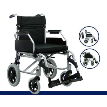 Imagem de Cadeira de rodas Alumínio Barcelona 4 Rodas Peq.Assento 46cm - Praxis