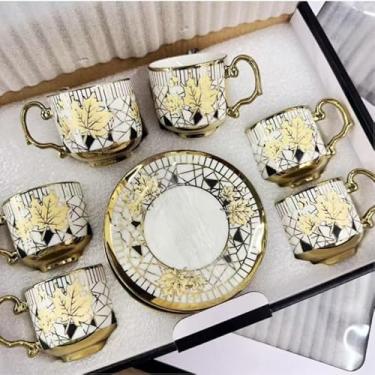 Imagem de Xícara de café kit com 12 peças de Cerâmica em porcelana (Xicara L126x-2 6 conjunto)