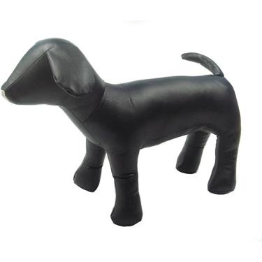 Imagem de Exibição de manequim de cachorro em pé para roupas, modelos de cães pretos/brancos Toys de corpo inteiro, cabides de cachorro fofos, vestido de estimação do torso de manikin, preto, s
