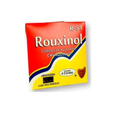 Imagem de Encordoamento Cavaquinho Aço Tradicional Com Chenille Rouxinol R-51 + 