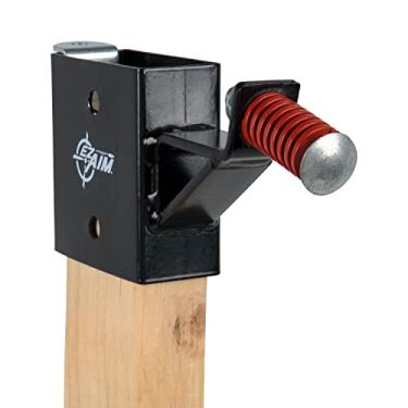 Imagem de Allen Company Cabide de alvo de tiro EZ Aim® Steel Gong com mola de recuo, para montagem de 5 cm x 10 cm, preto