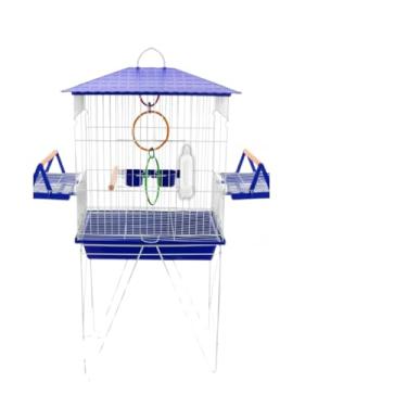 Imagem de Gaiola Viveiro Para Calopsita com Bandejas Laterais C/Pé Grande Agapórnis Aves Mansas Completa