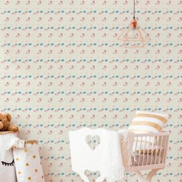 Imagem de Papel de Parede Infantil Unicórnios Coloridos - CASA H