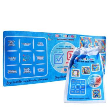 Imagem de Tapetinho flexivel de jogos para Autistas 3 em 1 Brinquedo Educativo -