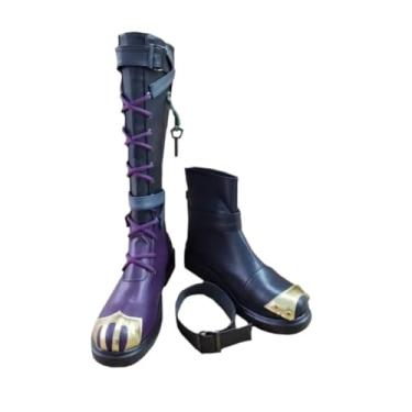 Imagem de COSGOGO New Jinx Sapatos Cosplay para Anime Arcane 2 - Botas personalizadas feitas à mão para encenações e convenções mulher homem Halloween, Multi, 36