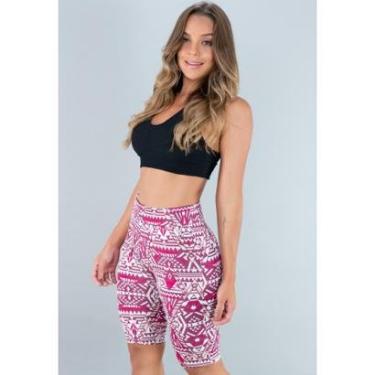 Imagem de Bermuda Suplex Cintura Alta Fitness Feminino Mvb Modas-Feminino