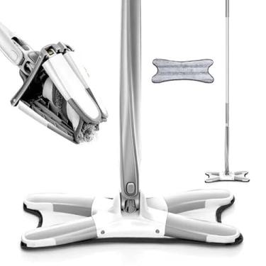 Imagem de Mop Giratório 360° com Cabo Telescópico, 140 cm, Base 37 cm, Microfibra Premium Lavável