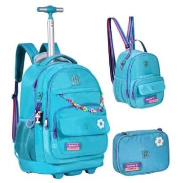 Imagem de Kit Mochila de Rodinhas Oficial Rebecca Bonbon RB24100 Verde-Unissex