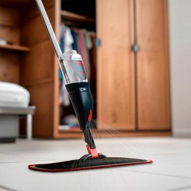 Imagem de Mop Spray Esfregão Rodo Mágico Microfibra Limpeza Flat Flash Cabo Articulado