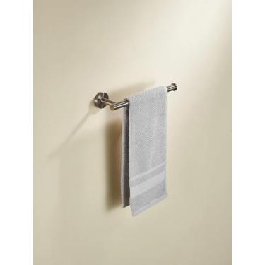 Imagem de Conjunto de acessórios para banheiro em aço inoxidável, toalheiro, suporte para rolo de papel higiênico, barra de suporte, gancho, cinza metálico escovado (anel de toalha GG DJ9)