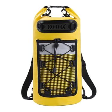 Imagem de Mochila de praia à prova d'água, bolsa tipo balde para acampamento e natação (Amarelo, 30L)