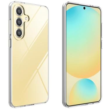 Imagem de Capa compatível com Galaxy S24 FE, ultra [fina] capas de telefone de TPU transparente flexível para Galaxy S24 FE XL capa protetora de silicone de borracha de gel, transparente