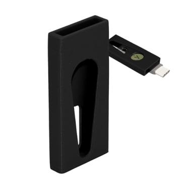 Imagem de SplashNColor Protetor 2FA compatível com chaves de segurança Yubikey 5C e 5C NFC USB C - Capa fina e elegante para proteção aprimorada preta