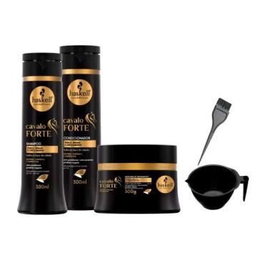 Imagem de Kit Haskell Cavalo Forte Shp Cond Máscara 300ml/g +Cumbuca