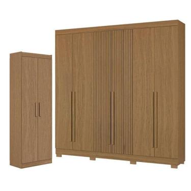 Imagem de Guarda Roupa Casal 2030230 E Armário Multiuso 2000191 Atacama - Aramóveis