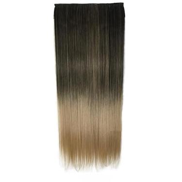 Imagem de Aplique Tic Tac de Cabelo Orgânico 70cm 150g – Textura Natural Similar ao Cabelo Humano (OMBRE_LOIRO_MEDIO_LISO_4T18)