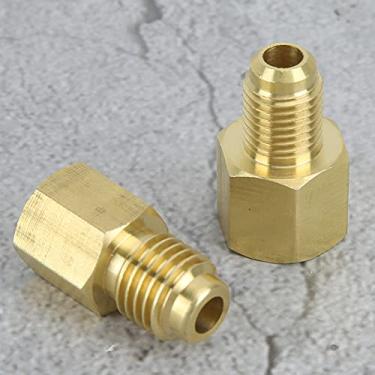 Imagem de Yctze 2PCs 1/2ACME Adaptador de Refrigeração de Latão para Bombas de Vácuo - Conjunto de Refrigerante Confiável para Carregamento e Manutenção Eficientes