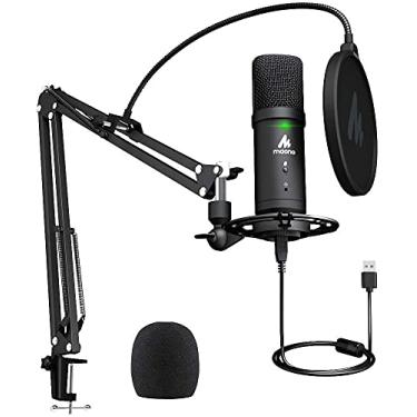 Imagem de Microfone USB 192KHz/24Bit Monitoramento Zero Latência MAONO AU-PM401 USB Condensador de Computador Microfone Cardioide com Botão Mudo para Podcasting, Jogos, YouTube, Streaming, Gravação de Música