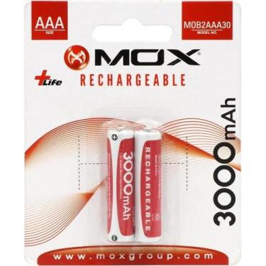 Imagem de Pilha Mox AAA Recarregavel 3000MAH MOB2AAA30 (2 Unidades)