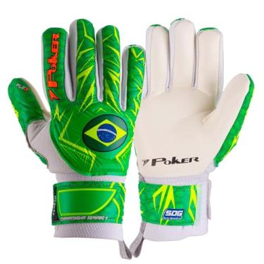 Imagem de Luva De Goleiro Semi Profissional Futebol Championship 2 (Verde e Branco, 10, Ambidestro)