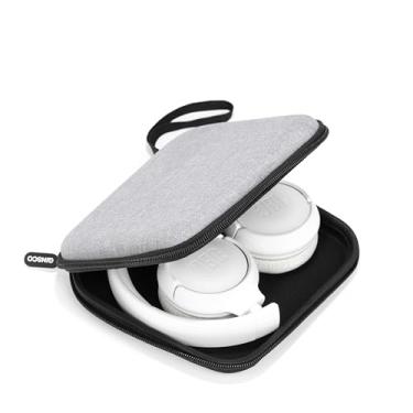 Imagem de Ginsco Capa ultrafina compatível com fones de ouvido Bluetooth JBL Tune 510BT, com JBL Tune 520BT/670NC Live 460NC, fones de ouvido sem fio, capa de fone de ouvido para transporte de viagem (cinza)