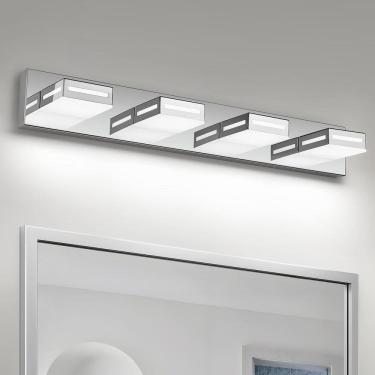 Imagem de Luminária de banheiro Donrao 76cm 4-Light LED Chrome 6000K