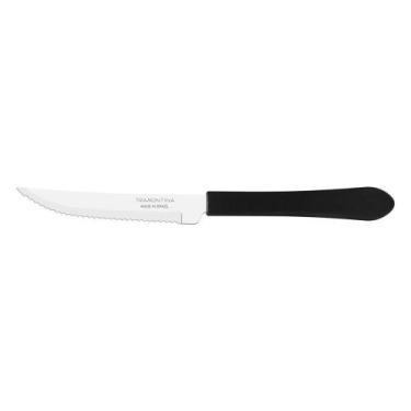 Imagem de Faca Churrasco Leme Inox e Cabo de Polipropileno Preto 4" - Tramontina